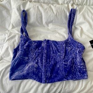 Velvety purple crop top